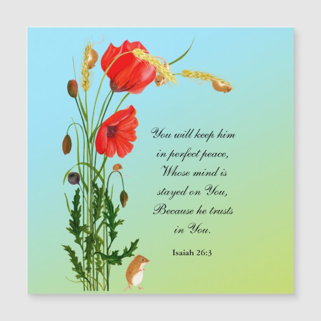 You will keep him in perfect peace Bible Verse (Front)
