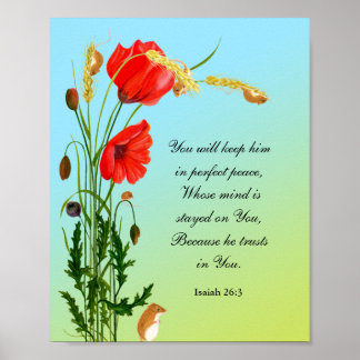 You will keep him in perfect peace Bible Verse Poster