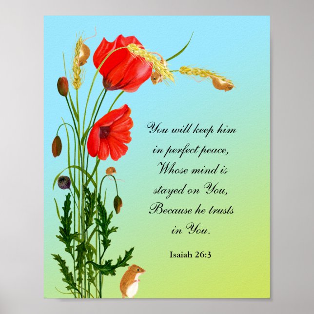 You will keep him in perfect peace Bible Verse  Poster (Front)