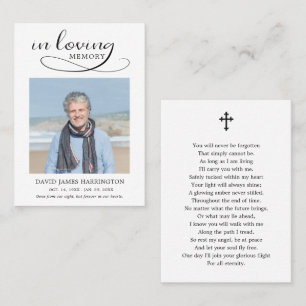 You Will Never Be Forgotten Photo Funeral Card