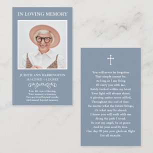 You Will Never Be Forgotten Photo Funeral Card