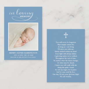 You Will Never Be Forgotten Photo Funeral Card