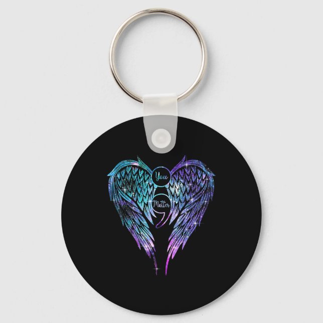 You Wings Suicide Prevention Awareness (on Back)  Key Ring (Front)