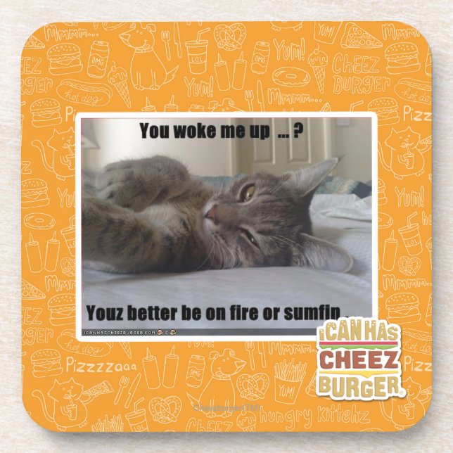 You woke me up coaster (Front)