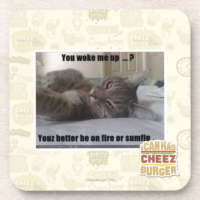 You woke me up coaster (Front)