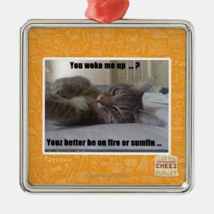 You woke me up metal tree decoration