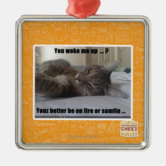 You woke me up metal tree decoration (Front)