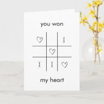 You won my heart Tic-tac-toe fun Valentine's Day