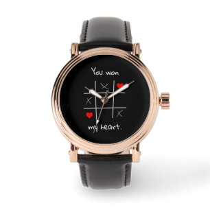 You Won my Heart Tic-Tac-Toe Funny Valentine's  Watch