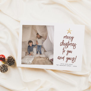You & Yours Boho Modern 2 Photo Christmas Holiday