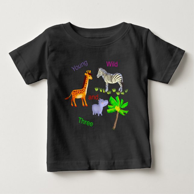 youg wild  and three baby T-Shirt (Front)