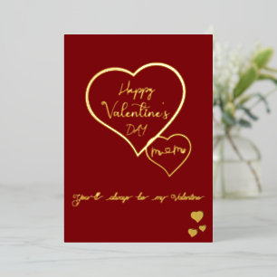 You'll Always Be My Valentine Double Hearts
