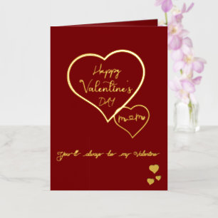 You'll Always Be My Valentine Double Hearts Foil Greeting Card