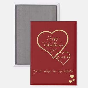 You'll Always Be My Valentine Double Hearts Magnet