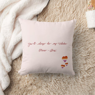 You'll Always Be My Valentine Lesbian Hearts Flag Cushion