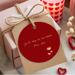 You'll Always Be My Valentine Lesbian Hearts Flag Favour Tags