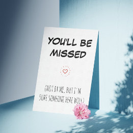 You'll Be Missed: Personalised Coworker Leaving Thank You Card