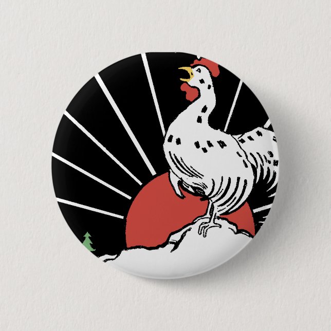 you'll crow.gif 6 cm round badge (Front)