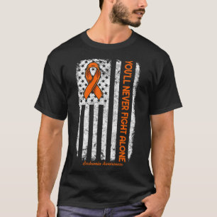 You'll Never Fight Alone Blood Cancer Leukaemia Aw T-Shirt