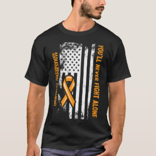 You'll Never Fight Alone Blood Cancer Leukaemia Aw T-Shirt