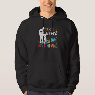 You'll Never Walks Alone Father and Daughter Autis Hoodie