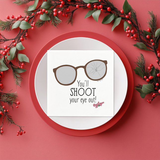 You'll Shoot Your Eye Out! Napkin (Napkin simulated on plate)