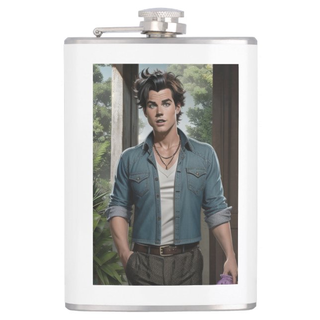 Young Ace  Hip Flask (Front)