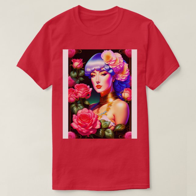 Young Agatha Christie Retro Art T-Shirt (Design Front)