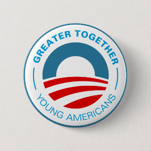 Young Americans for Obama 6 Cm Round Badge