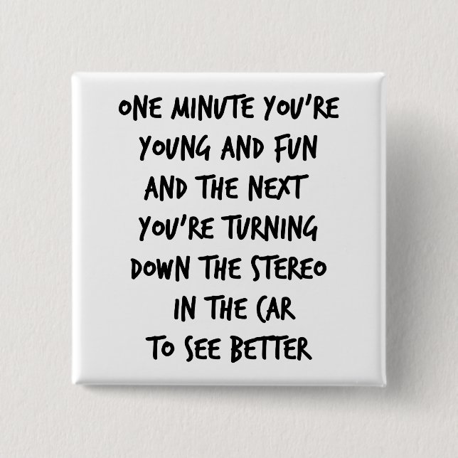 Young and Fun 15 Cm Square Badge (Front)