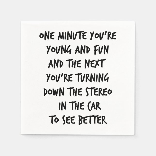 Young and Fun Napkin (Front)