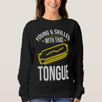Young and Skilles Harmonica Player Sweatshirt