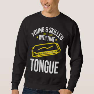 Young and Skilles Harmonica Player Sweatshirt