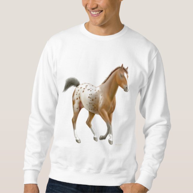 Young Appaloosa Horse Sweatshirt (Front)