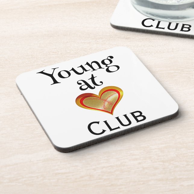 Young at Heart Club Beverage Coaster (Left Side)
