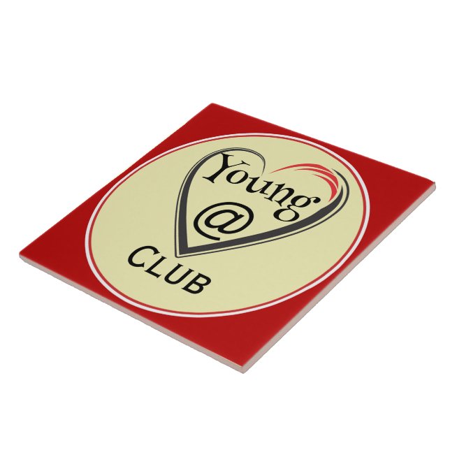 Young at Heart Club Ceramic Tile (Side)