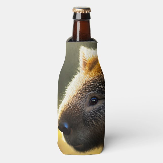 Young Australian Wombat, Bottle Cooler (Bottle Front)