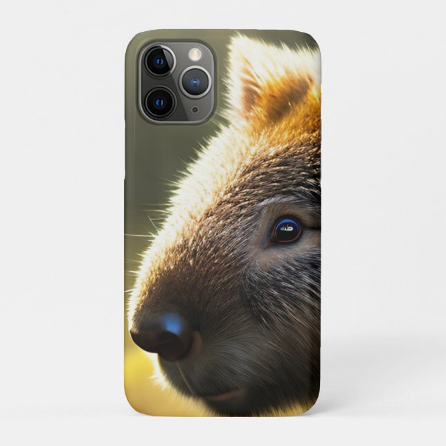 Young Australian Wombat, iPhone Case (Back)