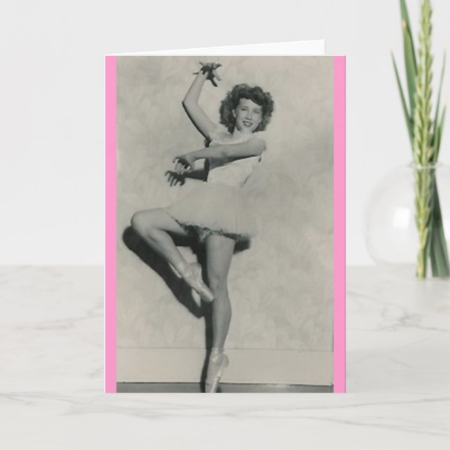 young ballerina dancer card (Front)
