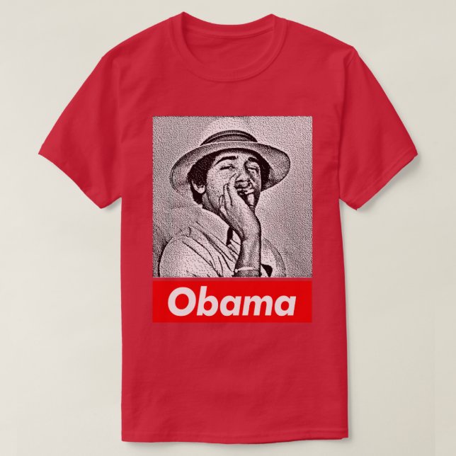 Young Barack Obama 8bit Fan Art T-Shirt (Design Front)