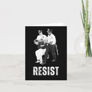 Young Bernie Sanders Arrested Resist Card