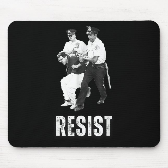 Young Bernie Sanders Arrested Resist  Mouse Pad (Front)