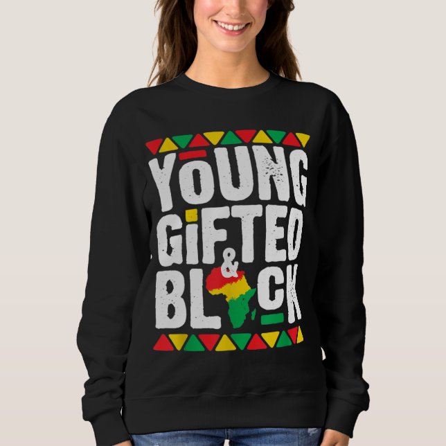 Young Black Dashiki African Pride History Month Ma Sweatshirt (Front)