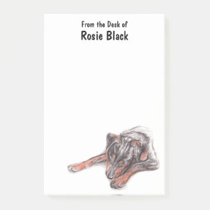 Young Black Dog Portrait Post-it Notes