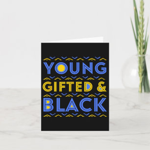 Young Black Gifted Boys Man Women Black History Mo Card