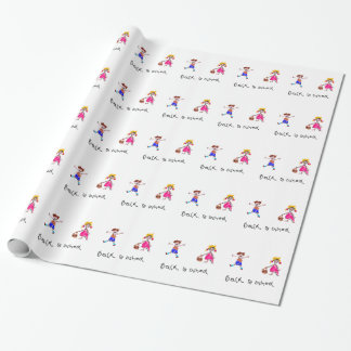 Young Boy and Girl - Back To School Wrapping Paper