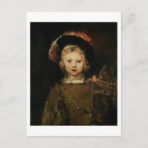 Young Boy in Fancy Dress, c.1660 (oil on canvas) Postcard