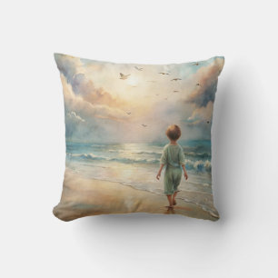 Young Boy on Beach Cushion