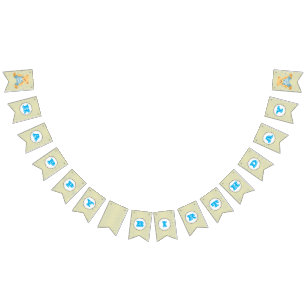 Young Boy Polka Dot/Teddy Bear Birthday Bunting Bunting