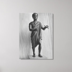 Young boy with a bird, late Republican Canvas Print